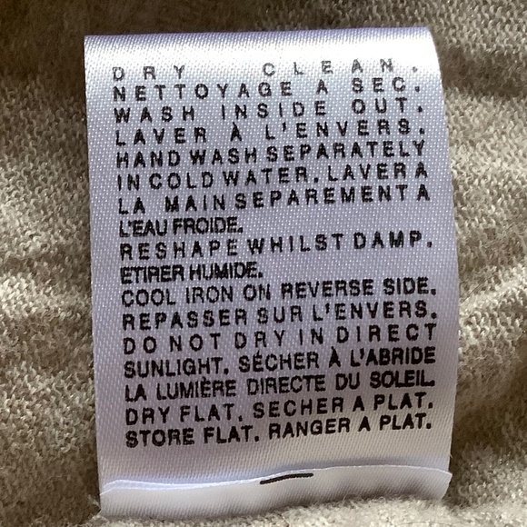 All Saints Elsie Long Tan Crinkled Open Draped Cardigan Sweater SZ 6 - Picture 11 of 12